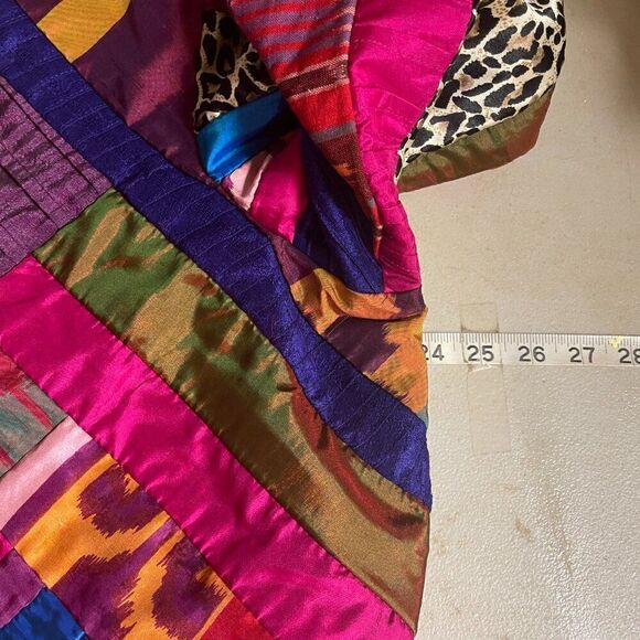 Sandy Starkman Patchwork Quilt Blazer SIlk Blend Jacket Plus Suze Curvy 1X - Picture 7 of 7